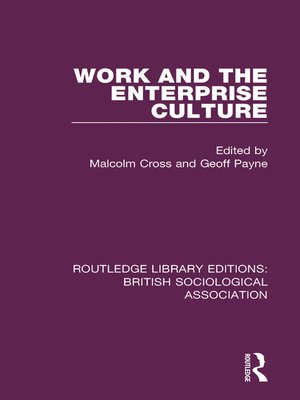 cover image of Work and the Enterprise Culture